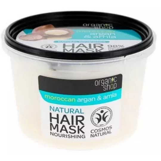 Organic Shop Masque Capillaire Naturel Nourrissant Argan et Amla 250 ml