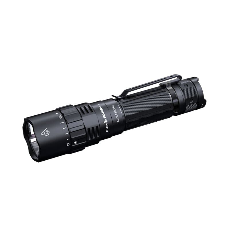 Lampe de poche LED Fenix PD40R V3.0 avec jusqu'à 3000 lumens, portée lumineuse jusqu'à 500 mètres, avec mécanisme à anneau rotatif, y