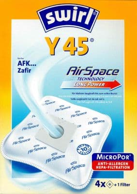 Sac aspirateur Swirl Y45 MicroPor Plus pour aspirateurs DeLonghi, Dirt Devil et MBO
